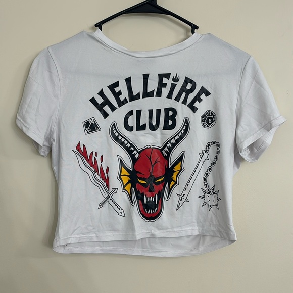 Stranger Things Hellfire Club Crop Top - Picture 1 of 2